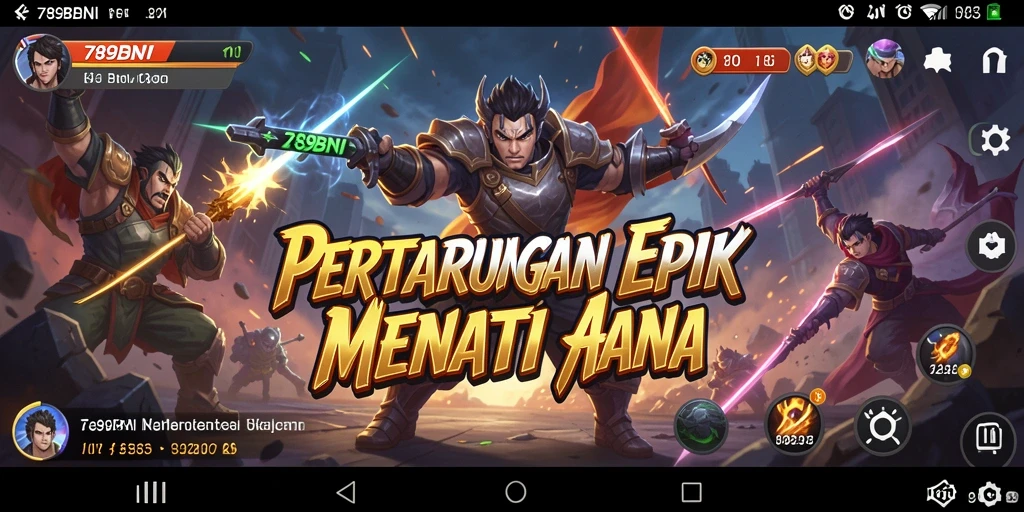 Tangkapan layar 789BNI menampilkan aksi pertarungan yang intens.