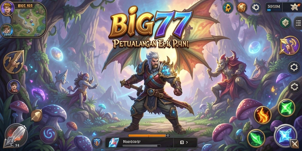 Tampilan gameplay mengesankan dari BIG77 dengan pertempuran yang dinamis.