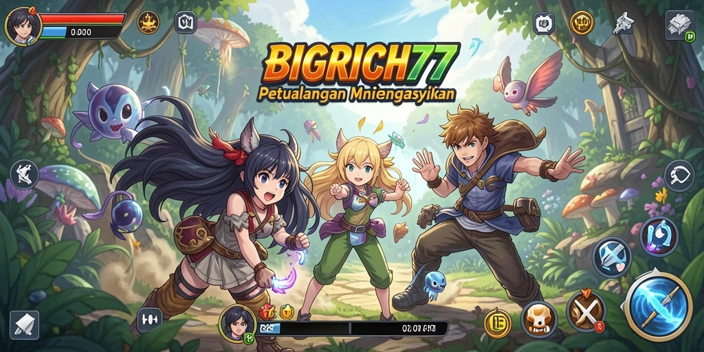 Gameplay menakjubkan dengan karakter Anime yang ikonik dalam BIGRICH77.