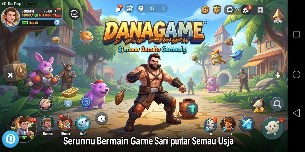 Screenshot utama DANAGAME menunjukkan gameplay menarik dan grafis penuh warna.