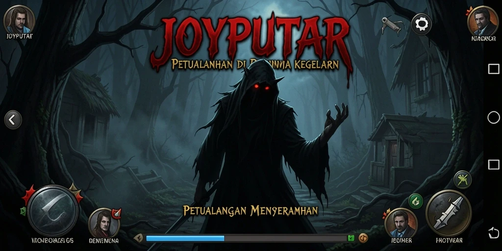 Screenshot gameplay JOYPTAR dengan suasana menakutkan dan penuh ketegangan.