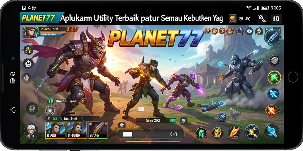 Tampilan utama PLANET77 dengan fitur Utility yang menarik.